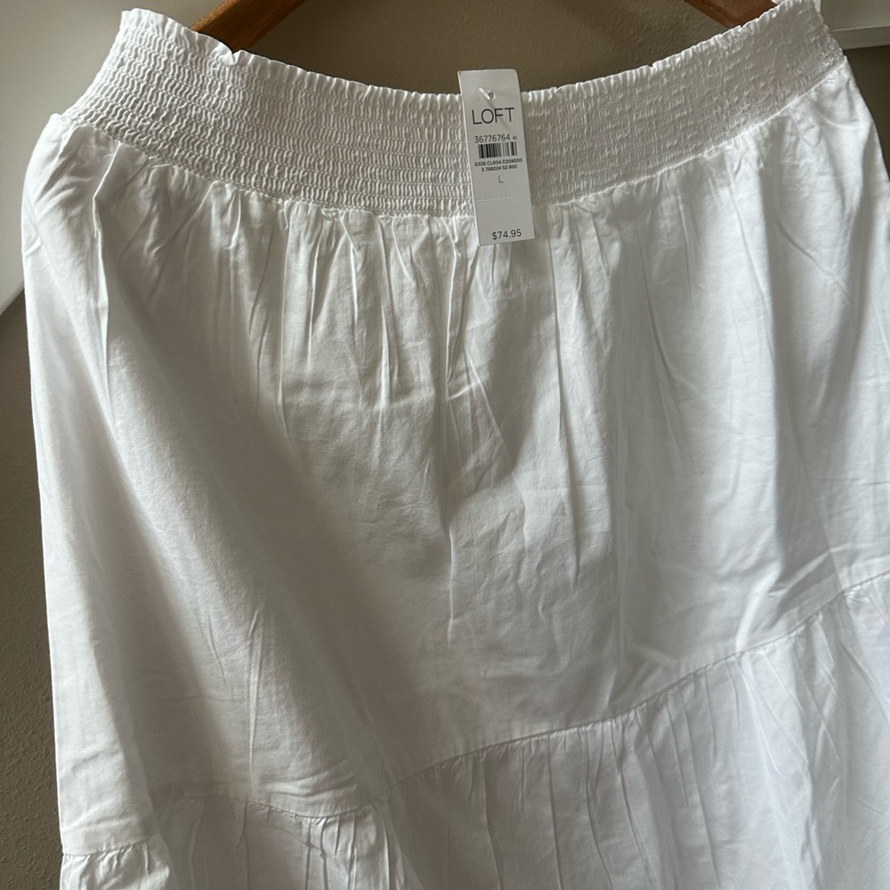 LOFT Pure White Maxi Skirt - Picture 7 of 9